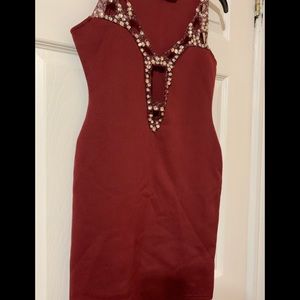 Beaded Neckline dress (BOOHOO NIGHT)